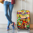 Suns Football Merry Christmas Luggage Cover Indigenous Australian Art