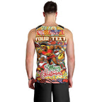 Custom Suns Rugby Merry Christmas Men Tank Top Indigenous Australian Art
