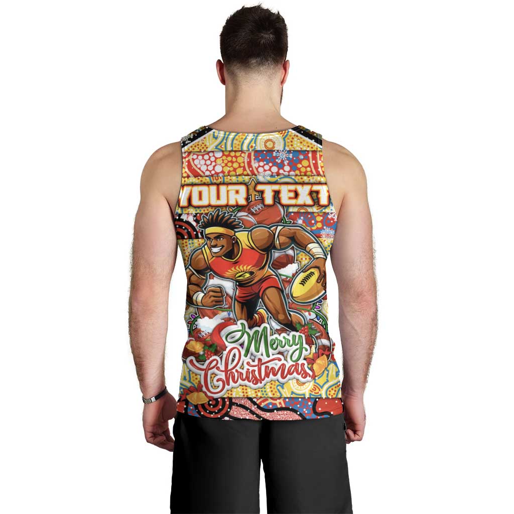 Custom Suns Rugby Merry Christmas Men Tank Top Indigenous Australian Art