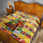 Suns Football Merry Christmas Quilt Indigenous Australian Art