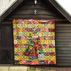 Suns Football Merry Christmas Quilt Indigenous Australian Art