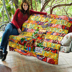 Suns Football Merry Christmas Quilt Indigenous Australian Art