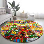 Suns Football Merry Christmas Round Carpet Indigenous Australian Art