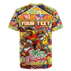 Custom Suns Rugby Merry Christmas Rugby Jersey Indigenous Australian Art