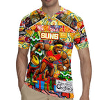 Custom Suns Rugby Merry Christmas Rugby Jersey Indigenous Australian Art