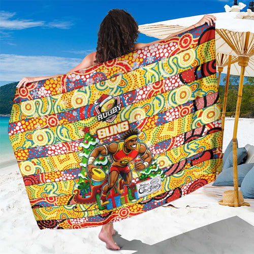 Suns Football Merry Christmas Sarong Indigenous Australian Art