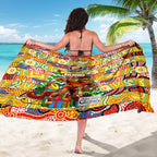 Suns Football Merry Christmas Sarong Indigenous Australian Art