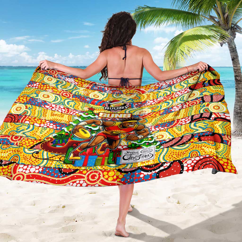 Suns Football Merry Christmas Sarong Indigenous Australian Art