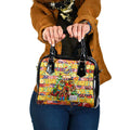 Suns Football Merry Christmas Shoulder Handbag Indigenous Australian Art