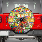 Suns Football Merry Christmas Spare Tire Cover Indigenous Australian Art