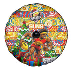 Suns Football Merry Christmas Spare Tire Cover Indigenous Australian Art