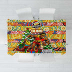 Suns Football Merry Christmas Tablecloth Indigenous Australian Art