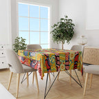 Suns Football Merry Christmas Tablecloth Indigenous Australian Art
