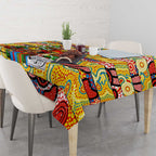 Suns Football Merry Christmas Tablecloth Indigenous Australian Art