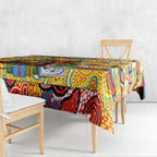 Suns Football Merry Christmas Tablecloth Indigenous Australian Art
