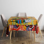 Suns Football Merry Christmas Tablecloth Indigenous Australian Art