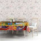 Suns Football Merry Christmas Tablecloth Indigenous Australian Art