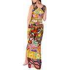 Custom Suns Rugby Merry Christmas Tank Maxi Dress Indigenous Australian Art