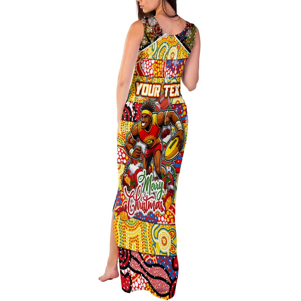 Custom Suns Rugby Merry Christmas Tank Maxi Dress Indigenous Australian Art