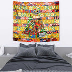 Suns Football Merry Christmas Tapestry Indigenous Australian Art