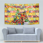 Suns Football Merry Christmas Tapestry Indigenous Australian Art
