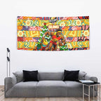 Suns Football Merry Christmas Tapestry Indigenous Australian Art