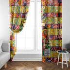 Suns Football Merry Christmas Window Curtain Indigenous Australian Art