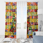 Suns Football Merry Christmas Window Curtain Indigenous Australian Art
