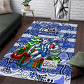 Kangaroos Football Merry Christmas Area Rug Indigenous Australian Art