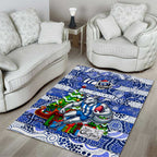 Kangaroos Football Merry Christmas Area Rug Indigenous Australian Art