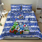 Kangaroos Football Merry Christmas Bedding Set Indigenous Australian Art