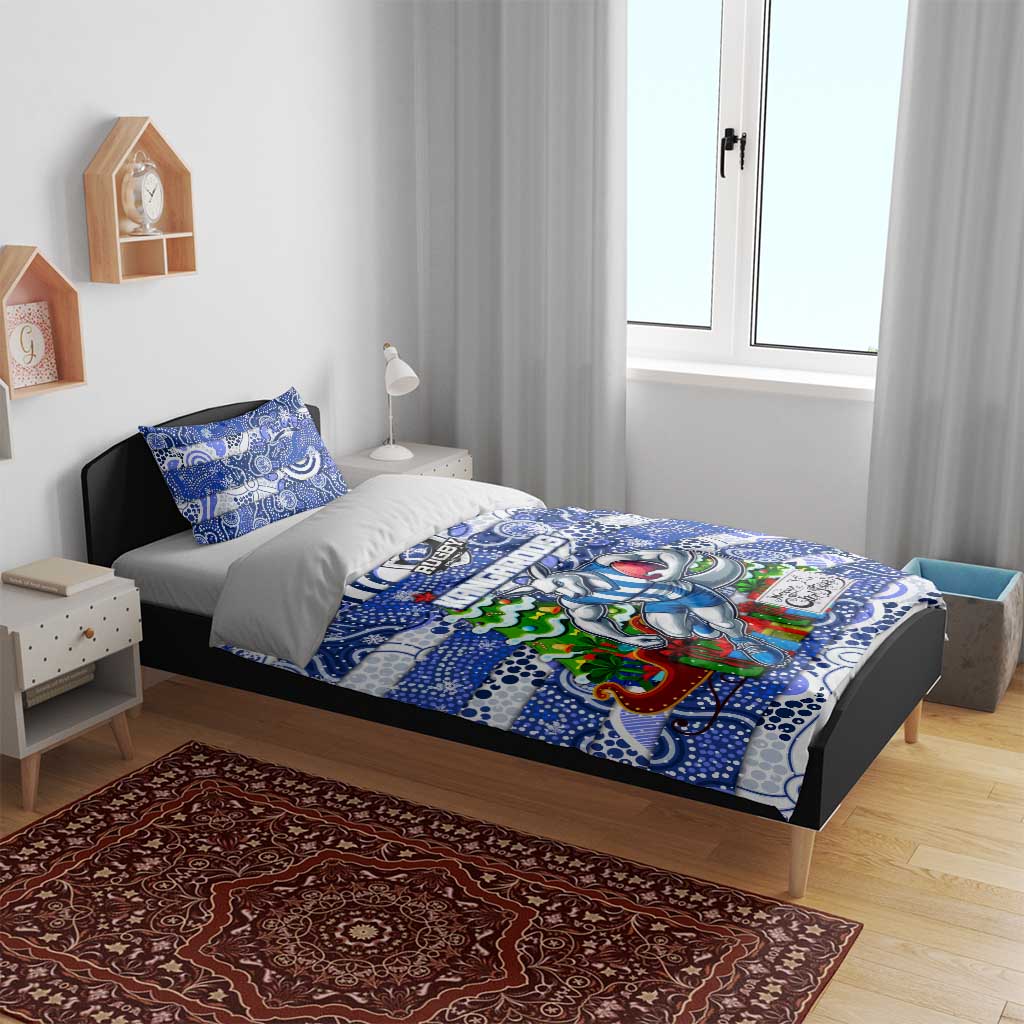 Kangaroos Football Merry Christmas Bedding Set Indigenous Australian Art