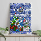 Kangaroos Football Merry Christmas Canvas Wall Art Indigenous Australian Art