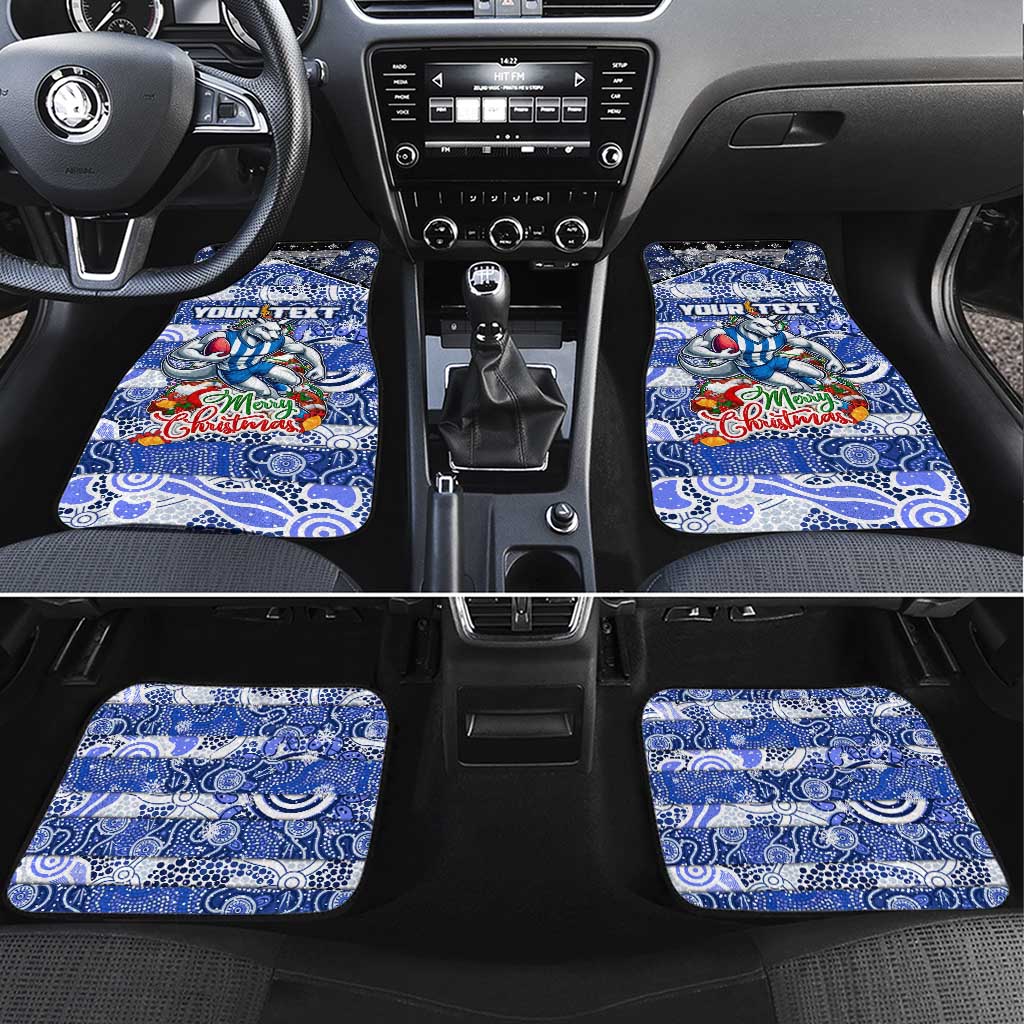 Kangaroos Football Merry Christmas Car Mats Indigenous Australian Art