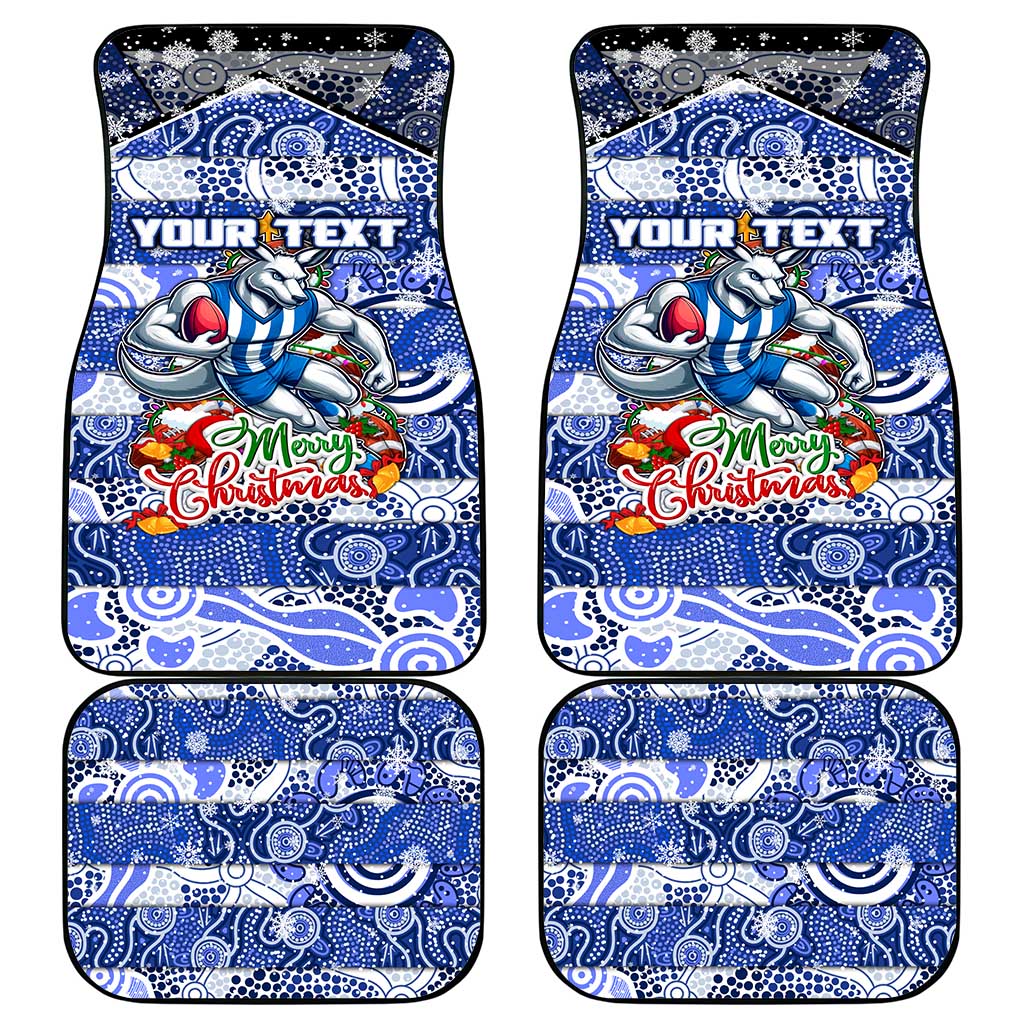 Kangaroos Football Merry Christmas Car Mats Indigenous Australian Art