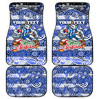 Kangaroos Football Merry Christmas Car Mats Indigenous Australian Art