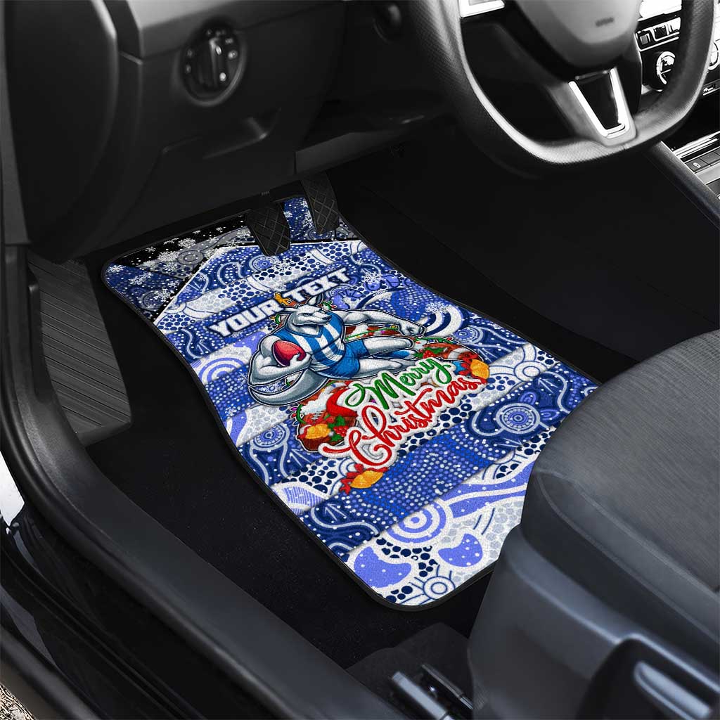 Kangaroos Football Merry Christmas Car Mats Indigenous Australian Art