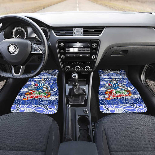 Kangaroos Football Merry Christmas Car Mats Indigenous Australian Art
