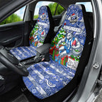 Kangaroos Football Merry Christmas Car Seat Cover Indigenous Australian Art