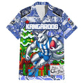 Custom Kangaroos Rugby Merry Christmas Family Matching Tank Maxi Dress and Hawaiian Shirt Indigenous Australian Art