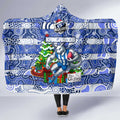 Kangaroos Football Merry Christmas Hooded Blanket Indigenous Australian Art