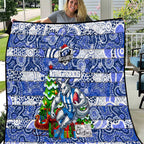 Kangaroos Football Merry Christmas Quilt Indigenous Australian Art