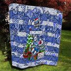 Kangaroos Football Merry Christmas Quilt Indigenous Australian Art