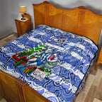 Kangaroos Football Merry Christmas Quilt Indigenous Australian Art