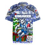Custom Kangaroos Rugby Merry Christmas Rugby Jersey Indigenous Australian Art