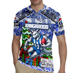 Custom Kangaroos Rugby Merry Christmas Rugby Jersey Indigenous Australian Art