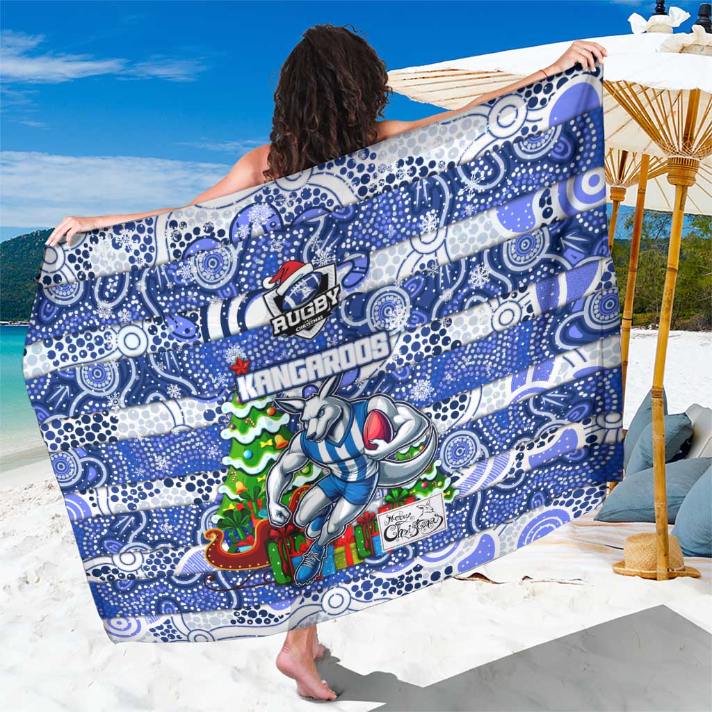 Kangaroos Football Merry Christmas Sarong Indigenous Australian Art