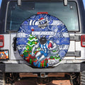 Kangaroos Football Merry Christmas Spare Tire Cover Indigenous Australian Art