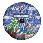 Kangaroos Football Merry Christmas Spare Tire Cover Indigenous Australian Art