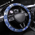 Kangaroos Football Merry Christmas Steering Wheel Cover Indigenous Australian Art
